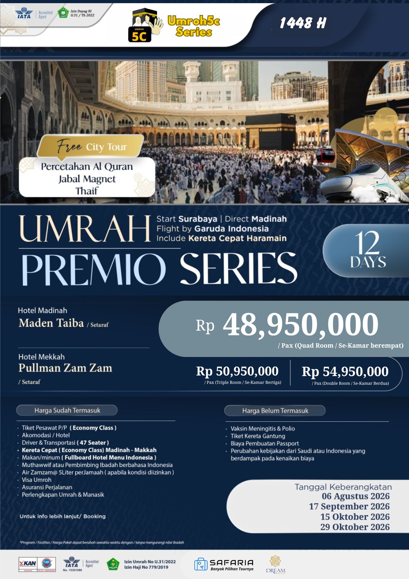 Umroh5c Premio Via Surabaya 12D